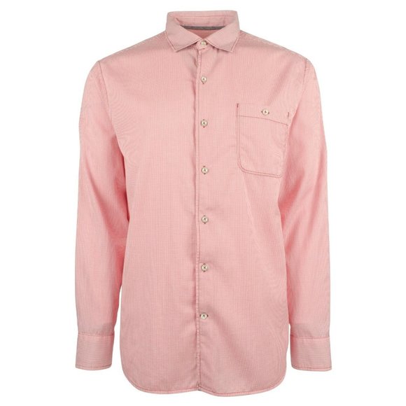 Tommy Bahama Men's Long Sleeve Button Front Check Shirt XXL Forever Pinkish Red